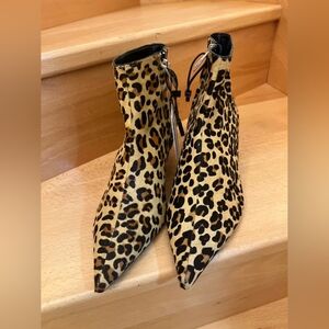Zara Animal Print Ankle Boots